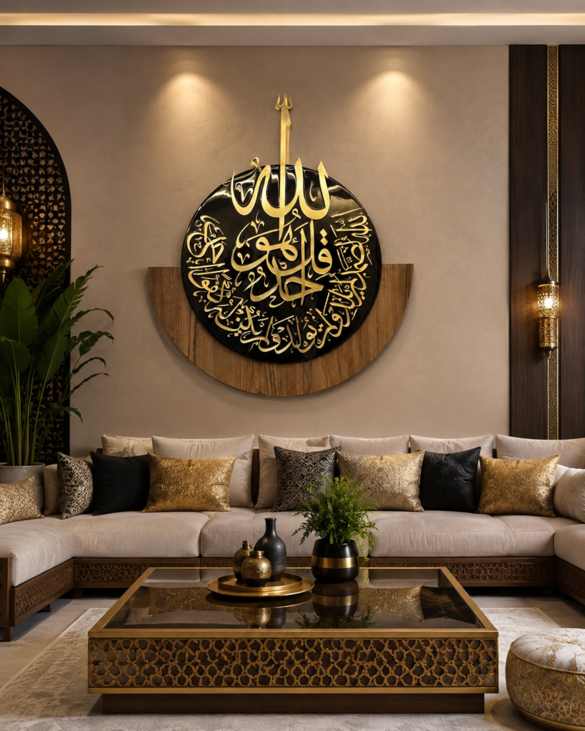اللوحة في صالون مغربي